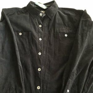 Men’s Corduroy Harley Davidson Button up NWT
